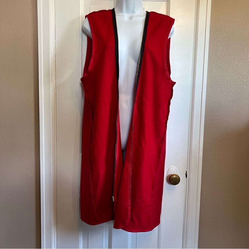 Jones New York Red Wool zip up vest